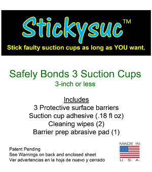 Stickysuc Suction Cup Adhesion Kit Packaging - Front